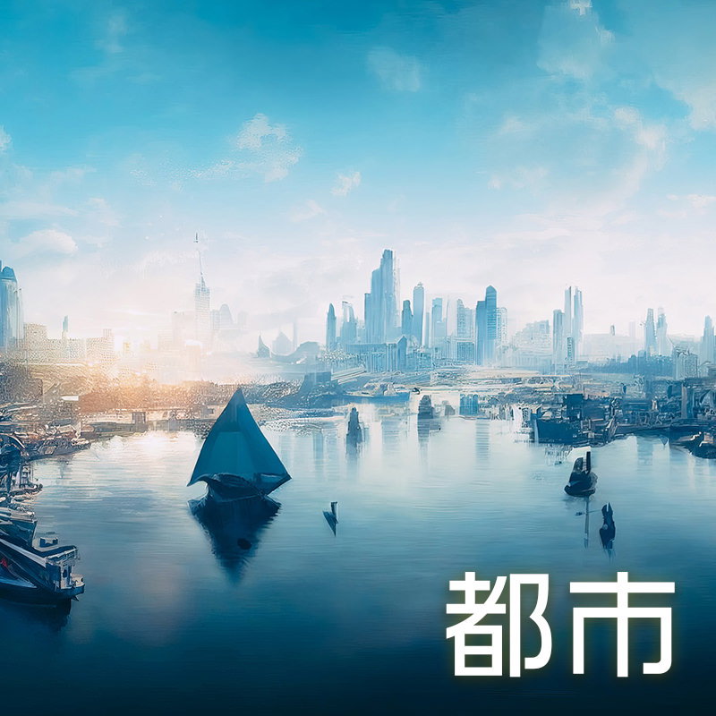 都市のAI画像素材