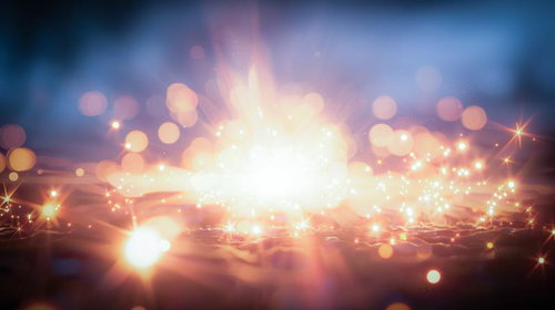星のような輝きが散りばめられた光のボケ味