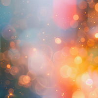 光の粒が舞い輝くボケ味の背景 - グラデーション玉ボケの写真