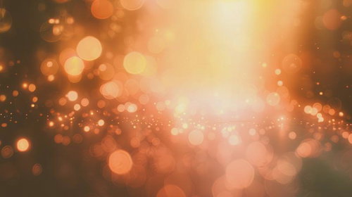 溢れ出すぼんやりとした光の粒が煌めく玉ボケ背景