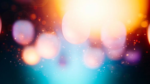 きらめき溢れる色とりどりの光が融合する幻想風の背景