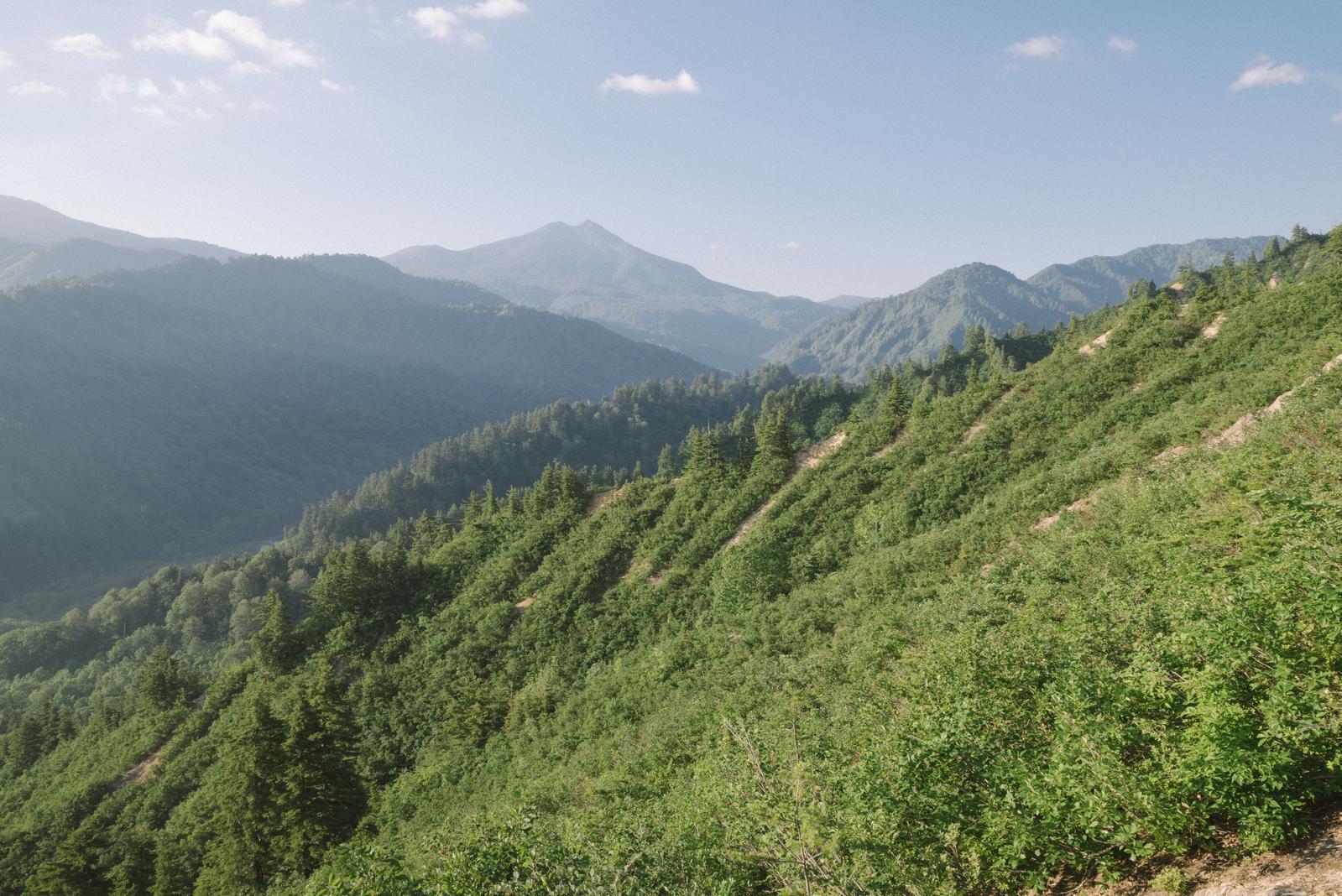 台倉山から見た燧ヶ岳と平ヶ岳の山々の眺望