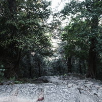 神倉神社の岩盤石段（参道）の写真