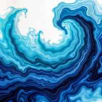 渦を巻く青いインクの写真