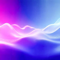 ピンクと青のグラデーション波形エフェクトのAI画像