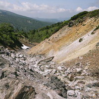 八甲田山地獄谷を見下ろすの写真