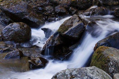 甲武信ヶ岳の千曲川源流から流れ出る渓流の流れ