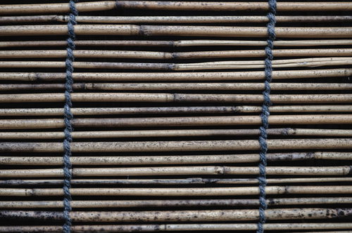 経年劣化した汚れたすだれのテクスチャー