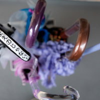 傘の盗難防止用テプラ「おまえのじゃない」の写真