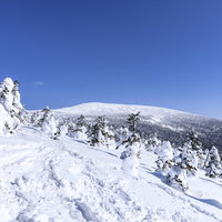 日本百名山・西吾妻山を覆う雪景色の写真