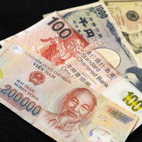 20万ベトナムドン札と千円札で見る通貨の価値比較の写真