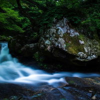 自然が作り出した芸術的景観（鏡野町白賀渓谷）の写真