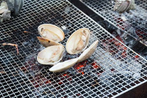 Charcoal Grilled Clams