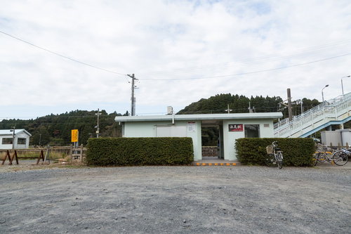 千葉県いすみ市浪花駅の駅前風景（JR外房線無人駅）
