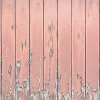 塗装が剥げたピンク色の木目板の縦板壁、老朽化したテクスチャーの写真