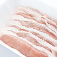 いい肉のロースしゃぶしゃぶ用肉を斜め見切りの写真