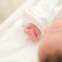 生まれたばかりの赤ちゃんの小さな手を握る親の温もりの写真