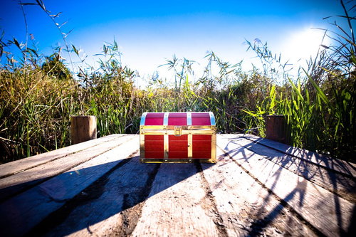 やっと探し出した本物の宝箱