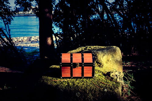 怪しげな宝箱を見つけた