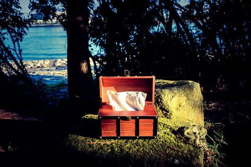 宝箱を開けたらティッシュが入っていた！