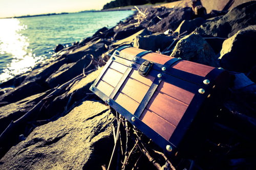 海岸で拾った宝箱