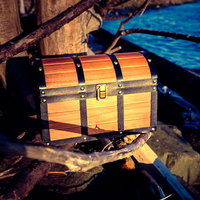 海岸沿いで見つけた宝箱の写真