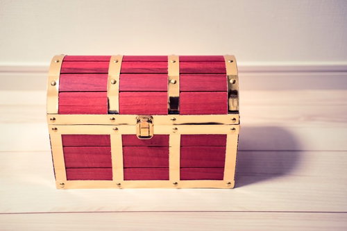 家に持ち帰った宝箱