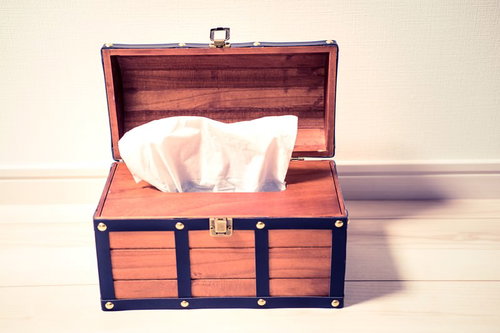 テッシュケース（宝箱）