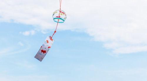 日本の夏の風物詩こと風鈴（ふうりん）ガラス細工