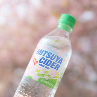 春の桜シーズンの三ツ矢サイダーの写真