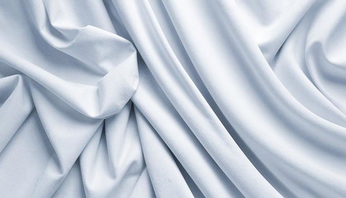 白いシルク生地の波打つテクスチャーと光と影の立体表現