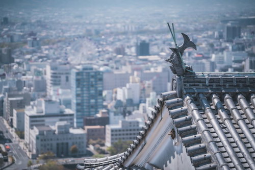 松山城の菊間瓦としゃちほこ－愛媛県産高級瓦の城郭装飾