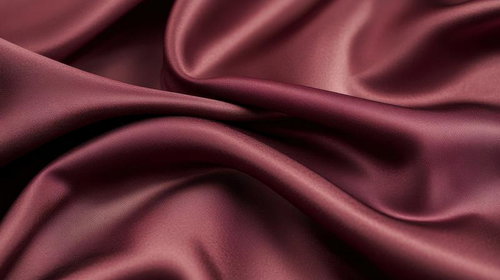 上品な深紅色に染まるサテンの生地のドレープ表現