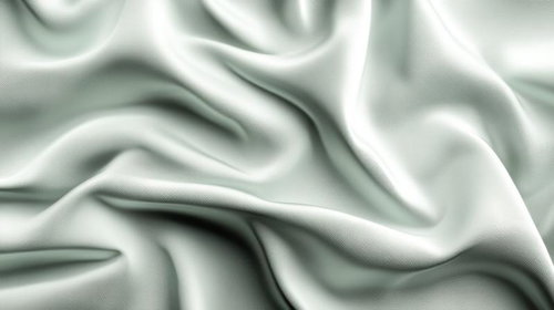 しわの陰影が立体感を強調するサテンシルク生地