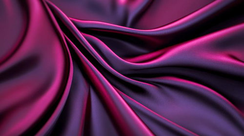 サテン生地のドレープ（ピンク・紫グラデーション）