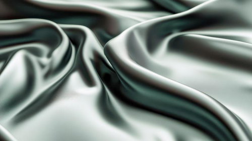 光沢のあるシルク生地のドレープ