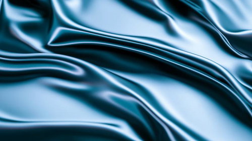 ラグジュアリーなサテン生地のドレープと光沢