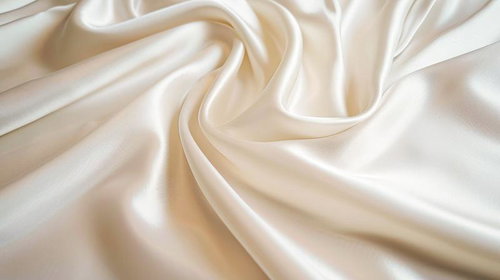 優美に広がる純白のシルク素材が生む光と影