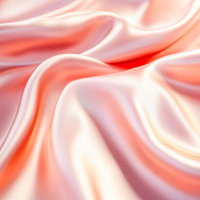 ピンクとオレンジのグラデーションが流れる布地のしわの写真