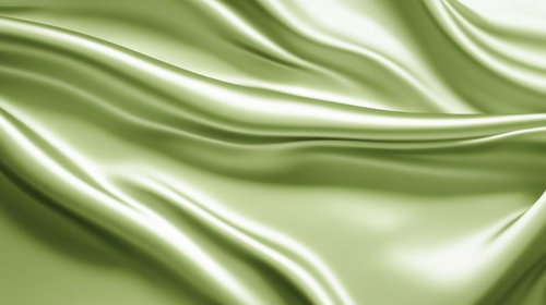 サテン生地のドレープ（淡いグリーン）