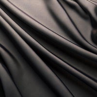 漆黒のサテン生地が生み出す光と陰影のドレープの写真