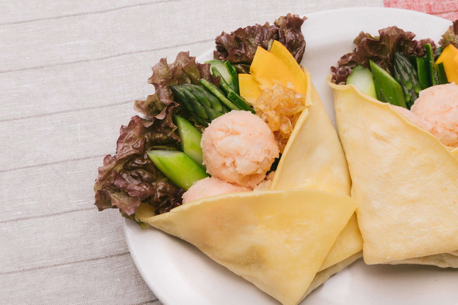 明太ポテトと野菜のベジクレープ