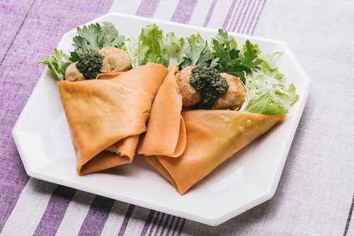 食物繊維たっぷり！「ジェノベーゼのベジクレープ 」