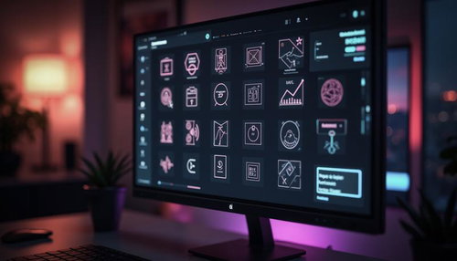 エンジニア向けの開発ツール風インターフェース表示画面