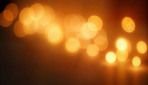 Orange Bokeh Lights on Dark Background — Free Abstract Image