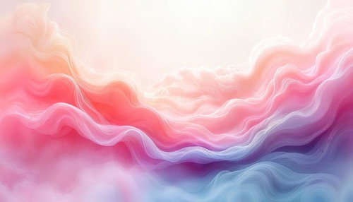 優しい色合いのウェーブ抽象背景のAI素材