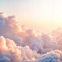 夕暮れに染まる雲海の写真