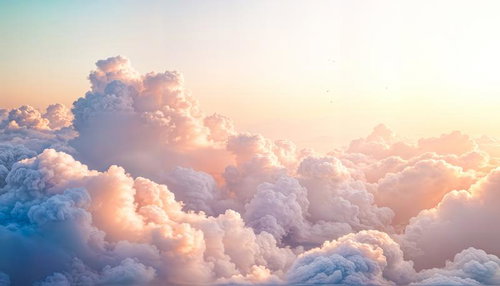 夕暮れに染まる雲海