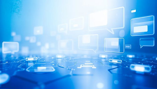 SNSの吹き出しが飛び交うネットワーク