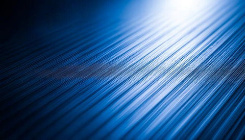 光が走る青いスチールのテクスチャー